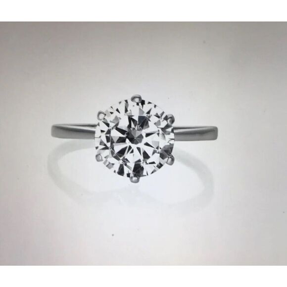 2 Ct. Round Solitaire Engagement Ring Sz 8 - Picture 4 of 5